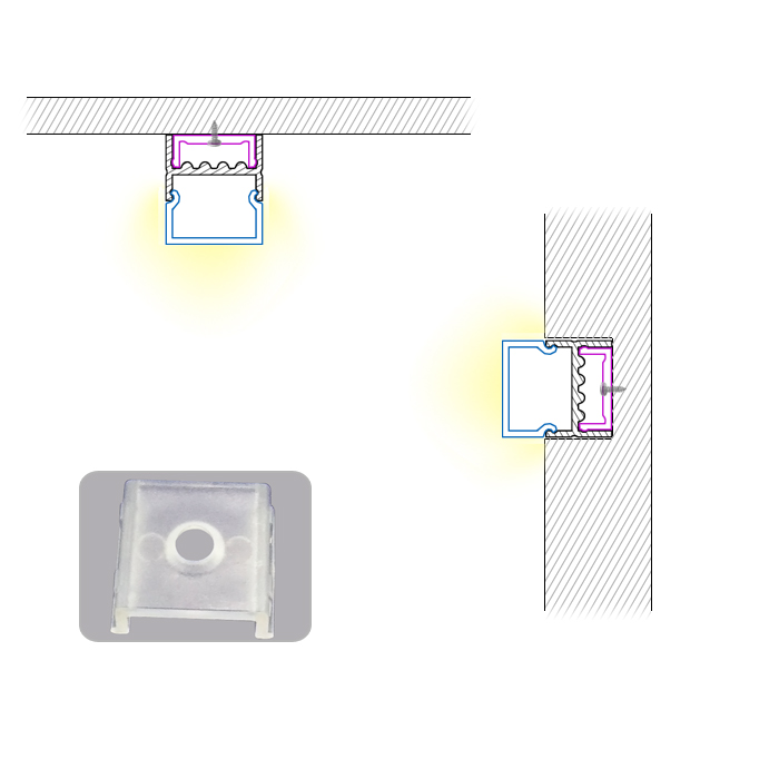 HL-BAPL035 Height 21mm Ceiling Recessed Extruded Aluminum Channel Profile Good heatsink For Width 16mm LED ribbon lights HL-BAPL035 Height 21mm Ceiling Recessed Extruded Aluminum Channel Profile Good heatsink For Width 16mm LED ribbon lights